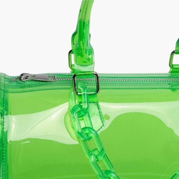 Iced Out Hologram Clear Satchel Crossbody Bag - Image 12