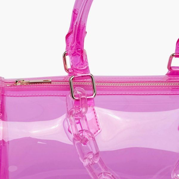 Iced Out Hologram Clear Satchel Crossbody Bag - Image 17
