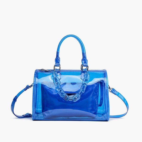 Iced Out Hologram Clear Satchel Crossbody Bag - Image 24