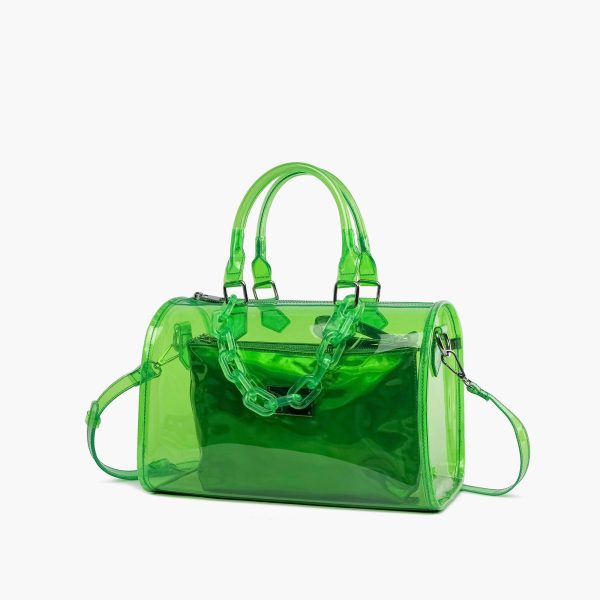 Iced Out Hologram Clear Satchel Crossbody Bag - Image 10