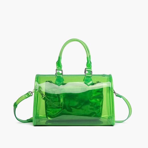 Iced Out Hologram Clear Satchel Crossbody Bag - Image 13