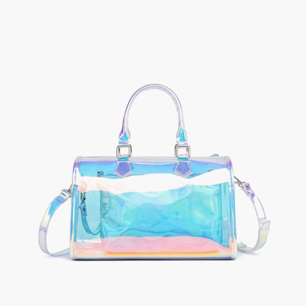 Iced Out Hologram Clear Satchel Crossbody Bag - Image 6
