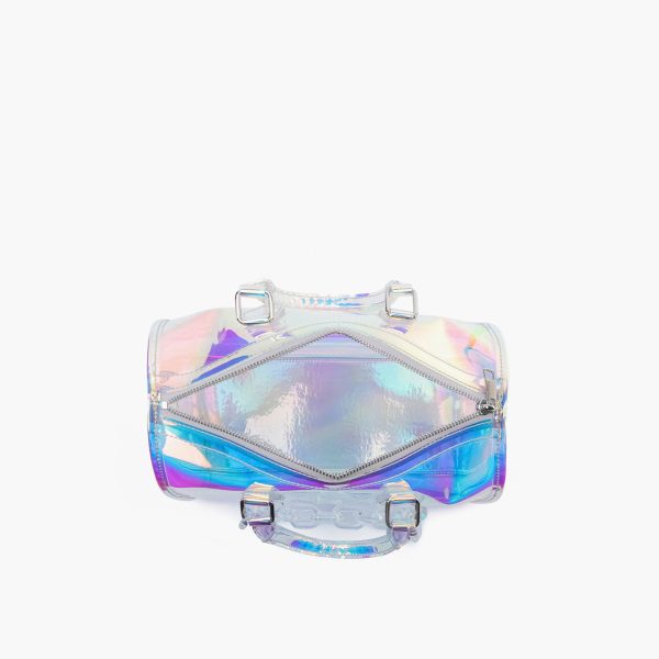 Iced Out Hologram Clear Satchel Crossbody Bag - Image 4
