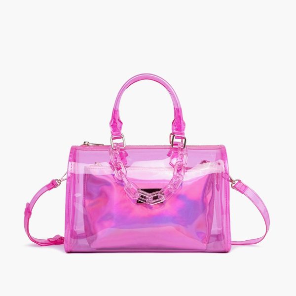 Iced Out Hologram Clear Satchel Crossbody Bag - Image 18