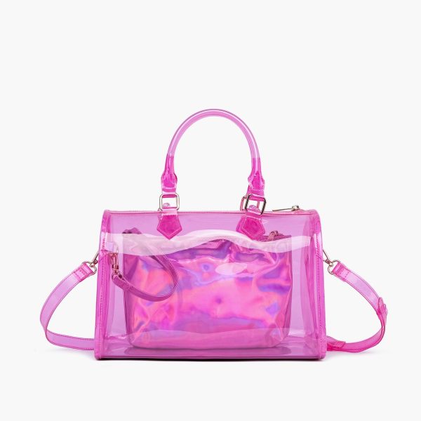Iced Out Hologram Clear Satchel Crossbody Bag - Image 22