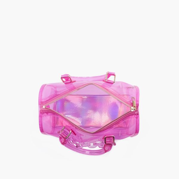 Iced Out Hologram Clear Satchel Crossbody Bag - Image 21