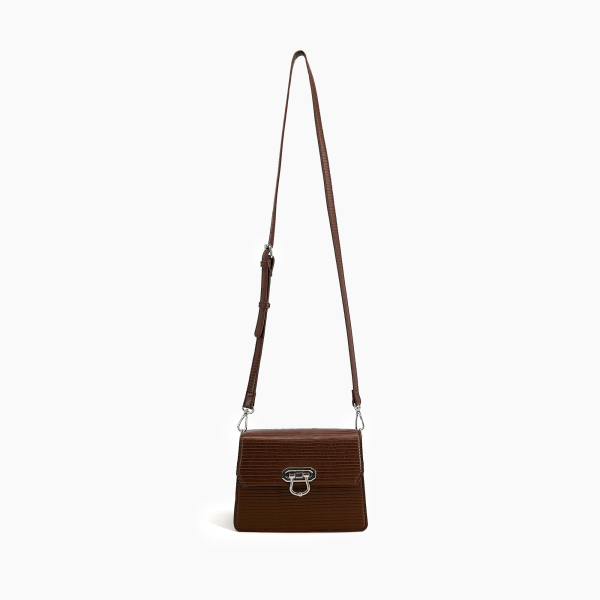 Nadia Faux Alligator Square Crossbody Purse - Image 4